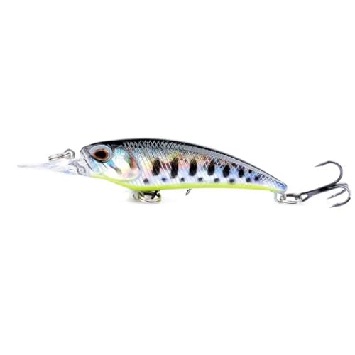 Leurre de peche mene avec animation wobbler pour brochet et perche