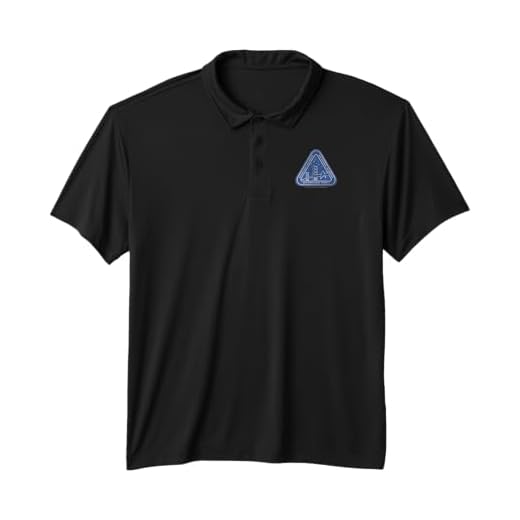Star Trek Starfleet Academy Logo Faux Patch Performance Polo Shirt