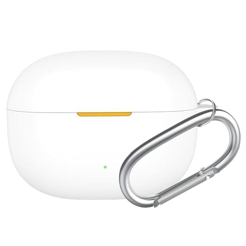 Image of Silicone Case Cover for Realme Buds T200 Lite, Protective Cover (White)