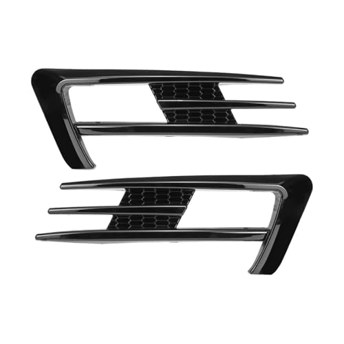 Par de rejillas de luz antiniebla para VW Golf 7 MK7 2014-2017 en color negro brillante