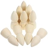 EXCEART 10個 未完成木製ペグドール 手作り彩绘木头娃娃 工芸用無塗装素材 創造性装飾用 クラフト向け