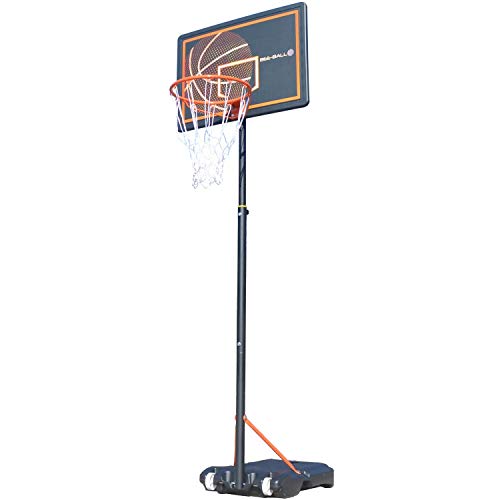 Bee-Ball BB-05 Adjustable Basketball Hoop, Superior UV Resistant PE Backboard, Anti-Rust Powder Coated Stand, Ring Height from 1.6 - 2.1 Metres