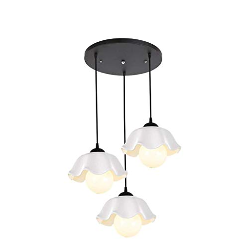Lustre en céramique blanc LED avec lampes suspendues design de salon et restaurant