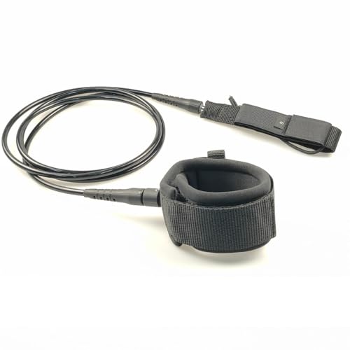 LZM-DIEWLEI Surfboard Leash TPU Bodyboard Leash Premium Surfboard Legrope Coiled Footstrap Retractable Board Security Leashes for Shortboard, Longboard, Paddleboard(8ft 7mm)