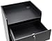 Displays2go Hostess Stand w/ Illuminated Color-Changing Base, Locking Drawer, Shelf - Black (ELCW)