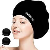Kwanan 2 Pack Extra Large Swimming Cap for Long Hair, Braids and Dreadlocks, High Elasticity Thick Swim Hats, Waterproof Silicone Swim Cap for Women&Men, Keep Your Hair Dry