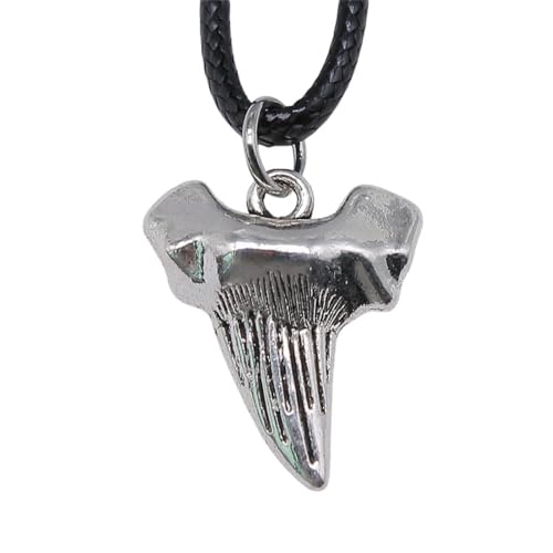Collier antique argenté cordon noir symbole de force et de liberté