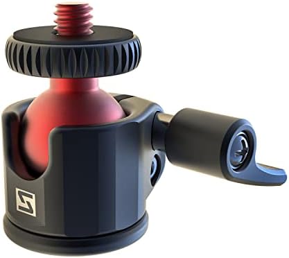 SIOTI Mini Ball Head, Mini Tripod Ball Head, 360 Degree Rotation+Tilting Adjusting, Compatiable with Digital Card Camera/Microphone/Cell Phone/Action Camera/Light LED(Ultra-Mini Ball Head)