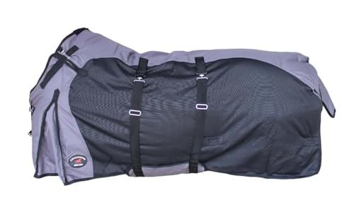 Image of 1200D Horse Turnout Blanket Waterproof, Breathable, Heavy-Weight Winter Blanket with 300g Fill, Ripstop Outer Shell