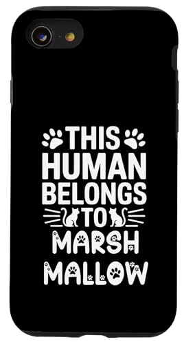 Nombre de gato malvavisco personalizado divertido regalo para gatos Carcasa para iPhone SE (2020) / 7 / 8