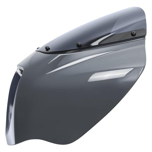 Image of Front Headlight Quarter Fairing Windshield Fit For Harley Softail Low Rider FXLR S FXLRS 2018-2025 Street Bob FXBB FXBBS 2018-2025 Softail Standard FXST 2020-2024 Gunship Gray