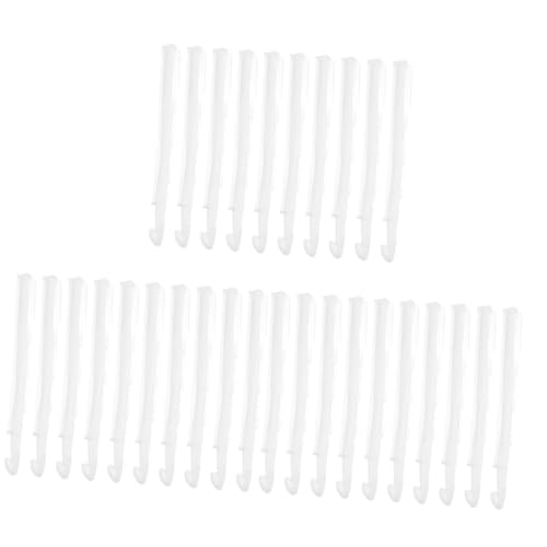 jojofuny 1set DIY Epoxy Mold Kit for Knitting Sewing Tools Flexible Crochet Hook Molds with Droppers for Craft Projects and 20pcs