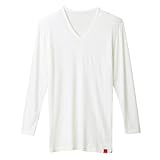 [グンゼ] インナーシャツ ホットマジック 柔らか温か Vネック9分袖 MH1909 メンズ Ｖオフホワイト