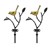 Soffee design 2pcs vintage coat hooks wall mounted hanging metal rack heavy duty tree branch with birds key holder farmhouse garden style hooks for towels hats scarves yellow  urban country home decor