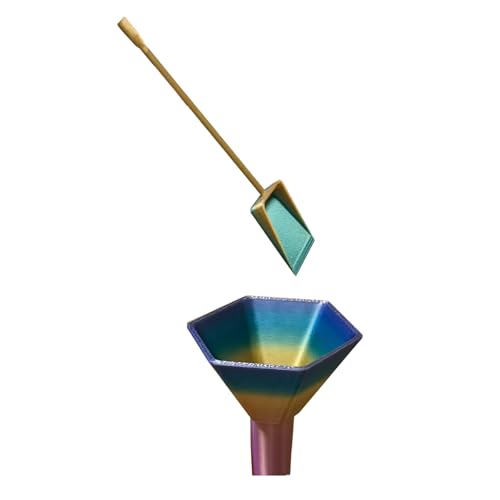 2 in 1Cone Loader for 1 1/4, King Size & Larger Pre Rolled Cones,Cone Loader, Cone Filler,Smoking Accessories, (Irregular Rainbow Color, 1 Pack)