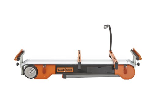 Folding Miter Saw Stand with Wheels Portamate PM-7500. Portable Power Tool Stand with Wheels, LED Light, Quick Tool Mounts and 4 Outlet 110V Power Strip.