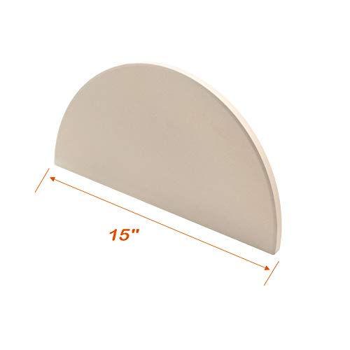 Mixrbbq Bbq Future Half-Moon Ceramic Heat Deflector Plates For Kamado Joe Classic I thumb #1