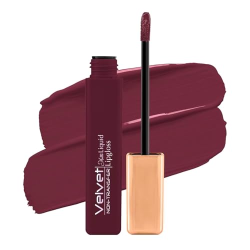 Velvet Matte Non Transfer Liquid Lipstick – Rich Rose | Ultra Smooth, Long Lasting Lipstick for Women | Waterproof & Smudge-Proof | Soft Matte Finish | 5ml