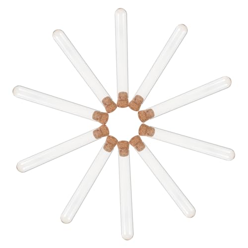 NAMOARLY Glass Test Tubes Bulk 20x150mm Cork Stopper and Brush for Science Parties