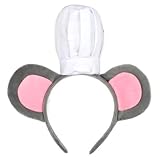 Mouse Headband with Chef Hat-Halloween Christmas Festival Theme Party Cartoon Cosplay Costume Accessory