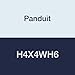 Panduit H4X4WH6 Type H Hinged Cover Wide Slot Wiring Duct, PVC, 4" x 4" x 6
