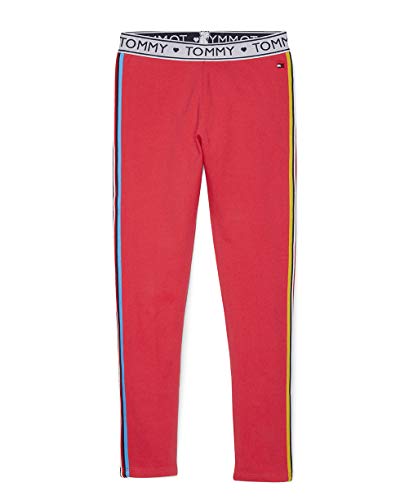 Tommy Hilfiger Girls' Adaptive Leggings with Elastic Waist, RADIENT Carmine, S