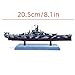 CHICHIYANG 1/1000 Scale WWII USS Alabama BB-60 Battleship Model Alloy High-Restored Nautical Ship Miniature for Desktop Ornament