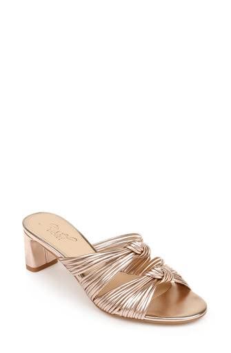 Jewel Badgley Mischka Cheryl Backless Double-Knotted Block Heel2