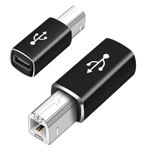 Convertidor tipo C hembra a USB macho, dongle, puente de dispositivo, adaptador macho de nailon para impresora 2.0, extensión de compatibilidad periférica, práctica herramienta de conexión para