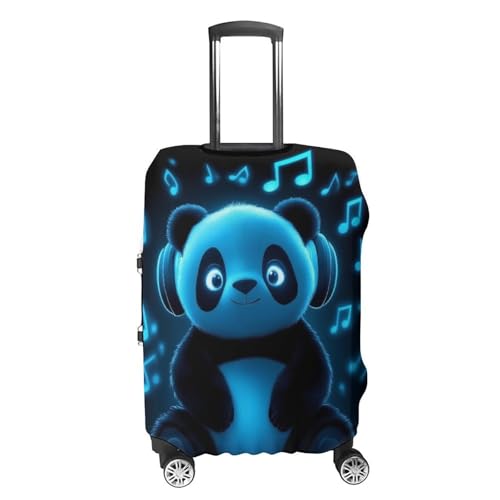 Luggage Covers Protector Suitcase Sleeve Carry On Luggage Cover Animal Headphones Music Cute Panda (3) Anti Scratch Travel Suitcase Protector4