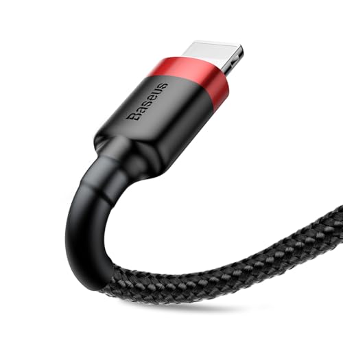 Image of Baseus cafule Cable USB For lightning 2.4A 1M Red+ Black