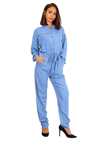 Toxik3 Damen Jeans Overall Jumpsuit Straight Regular Fit (S) Cover