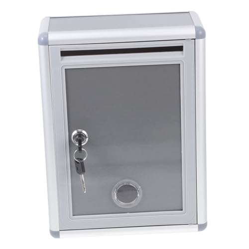 CLISPEED Cassetta Postale in Metallo Chiudibile con Lucchetto Contenitore Lettere Sicuro da Parete per Ufficio e Scuola Scatola Suggerimenti con Doppio per Facile Montaggio