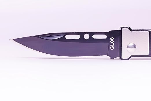 Image of Multi-Purpose Steel Replacement Blade for Utility Cutting Applications Durable Precision Cutting Blade Replacement Accessory(BLACK Silver - KEY CHIAN Pack of 1)