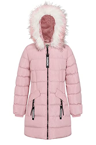 Doudoune fille doublée fourrure Charcoal Fashion manteau mi-long chic