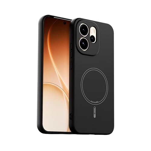 ShouBao Compatible with Oppo Reno15 Pro Max Case Cover,Compatible with Oppo Reno 15 Pro Max 5G CPH2811 TPU Silicone Shockproof Magnetic Case Black