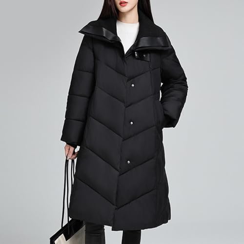 fartey Womens Parka Winter Coats Long Winter Maxi Langth Puffer Jackets Open Front Hooded Warm Parka Coat with Pockets2