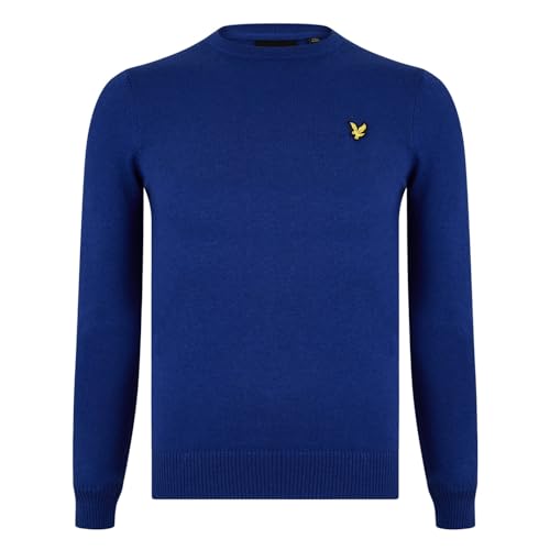 Pull col rond en coton mérinos sédiment Lyle & Scott vêtement homme chaud