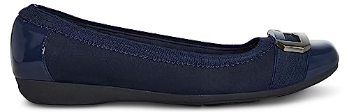 Image of Anne Klein Uplift Flats for Women - Textile Upper and Lining - Stretch Collar - 90 Flexibility - Square Cap Toe