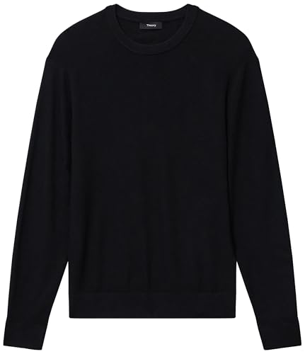 Theory Men's Riland Crewneck Grid in Light Bilen