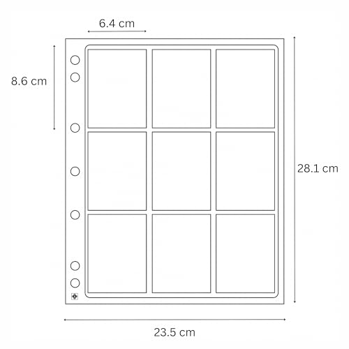 Hoja transparente para almacenamiento de monedas 9 compartimentos miniatura 4