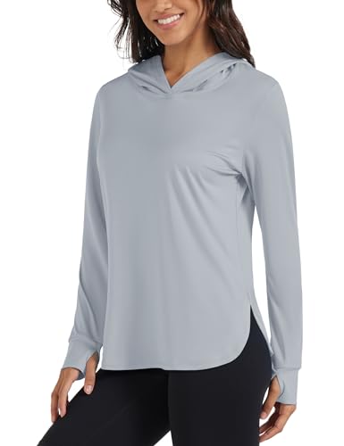 MAGCOMSEN Womens Sun Shirts UV Protection Hoodie Thumb Hole Long ...