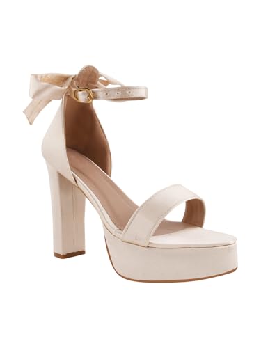 Image of SilverArrow womens Knotco Fashion Sandals|Block Heel Sandals With AnkLe Buckle Strap|Fusion Wear