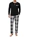 Uniexcosm Schlafanzug Herren Langarm Pyjama Herren Baumwolle T1 XXL