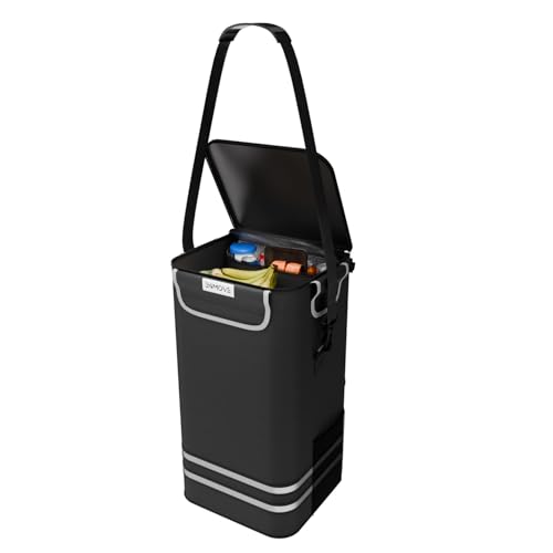 24MOVE® Einkaufstrolley Vehlo klappbar mit 55L inkl. Kühlfach, Faltbarer 3in1 Trolley - Sackkarre und Tasche, bis 40kg belastbar, schwarz – Ansicht 7