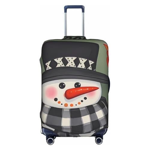 Travel Luggage Cover Christmas Snowman And Bird Fashion Washable Baggage Suitcase Protector Fit For Luggage X-Large