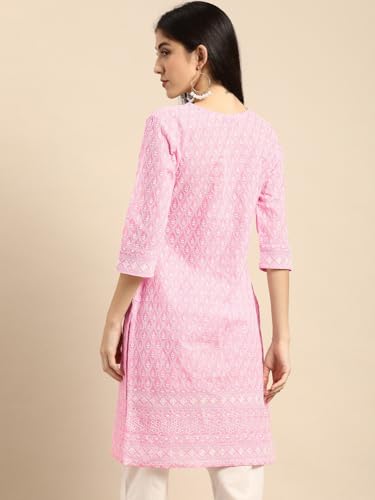 Image of Amazon Brand - Tavasya Women Cotton Solid Straight Kurta