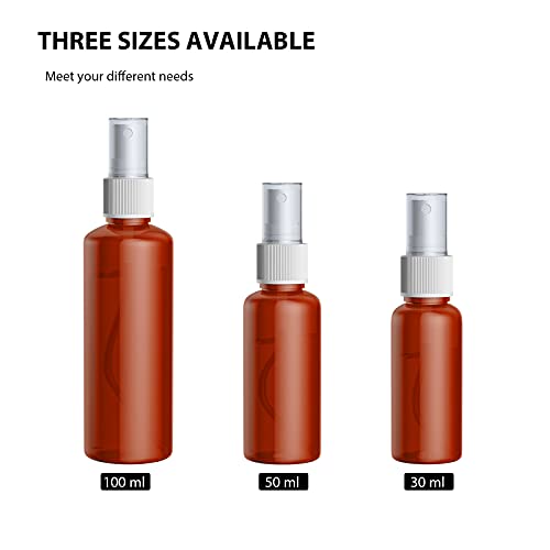 12 pcs Flacon Vaporisateur Ambré, 30ml Bouteille Spray Plastique Vide Avec Pulverisateur de Brouillard Fine, Vaporisateurs Cosmétiques - Image 8