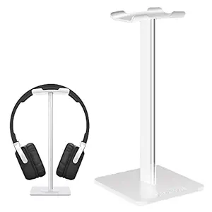ZORBES Headphone Stand Desktop Headset Stand Durable Gaming Headphones Holder for PC Gamer Headset Accessories White
