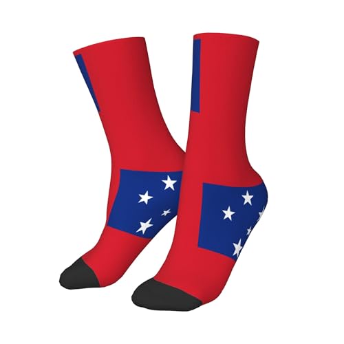 Samoan flag A Pair Junior Athletic Short Tube Socks Children Calf Tube Socks Short Stockings